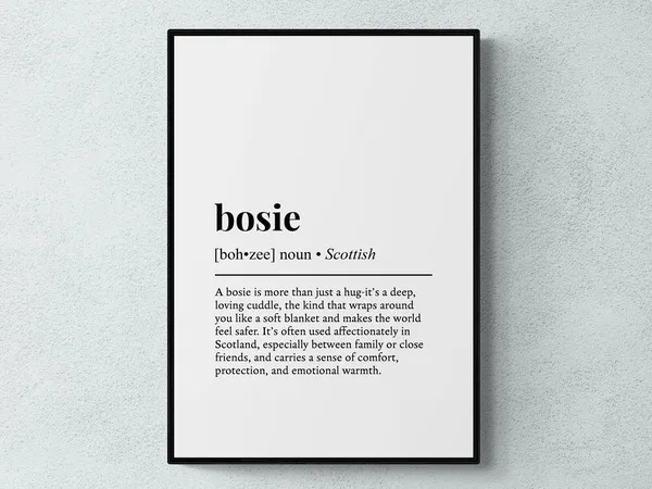 Bosie Scottish Word Definition, Scotland Art Print