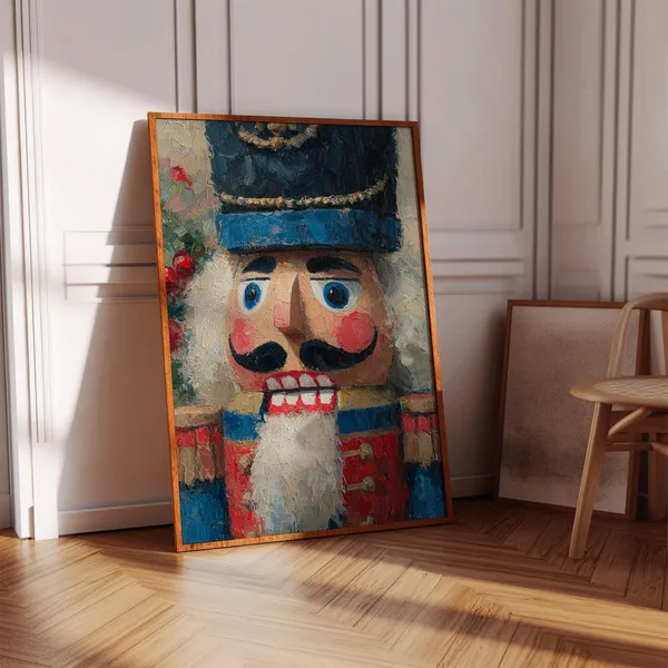Nutcracker Soldier Vintage Holiday Art Print