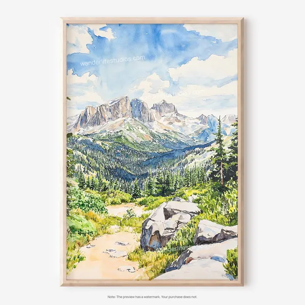 Rocky Mountains Wall Art Poster Print