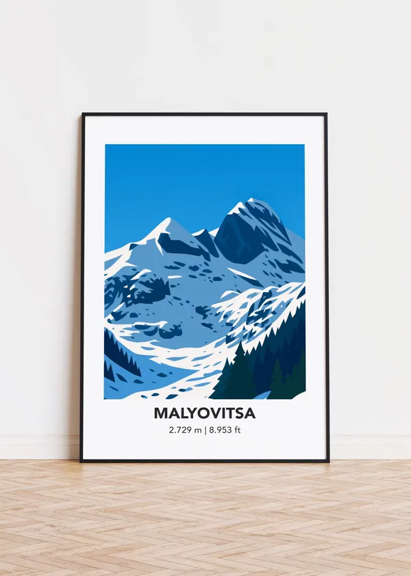 Malyovitsa Mountain Modern Minimalist Art Print