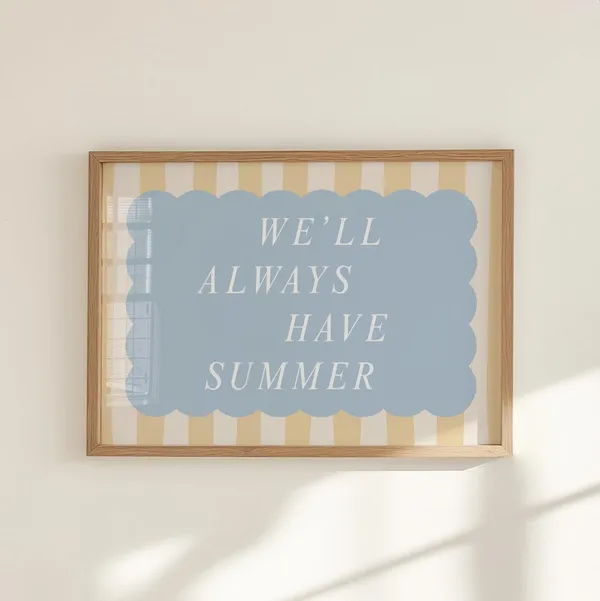 Cousins Beach Wall Art Print, Summer Story