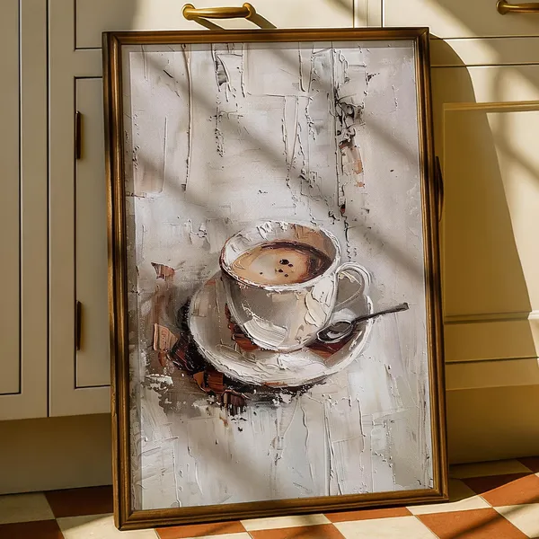 Coffee Vintage Minimalist Art Print, Kitchen Wall Decor