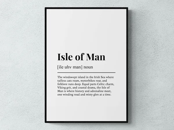Isle Of Man Funny Definition, England Gift Art Print