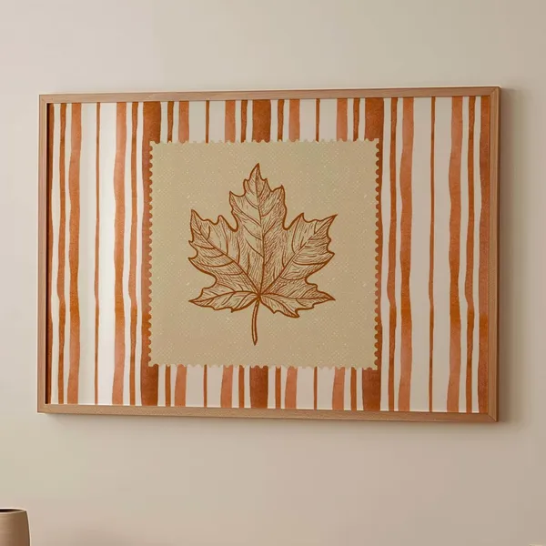 Maple Leaf Vintage Poster, Cozy Fall Decor