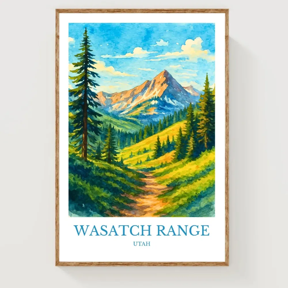 Wasatch Range Travel Poster