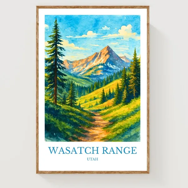 Wasatch Range Travel Poster