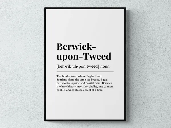Berwick-Upon-Tweed Funny Definition Art Print