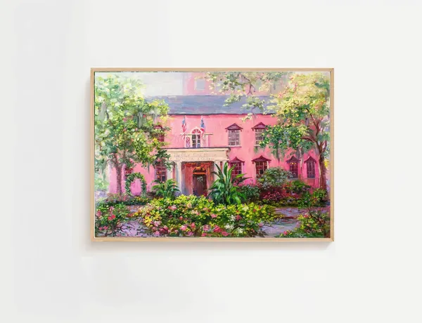 Savannah The Olde Pink House Travel Poster