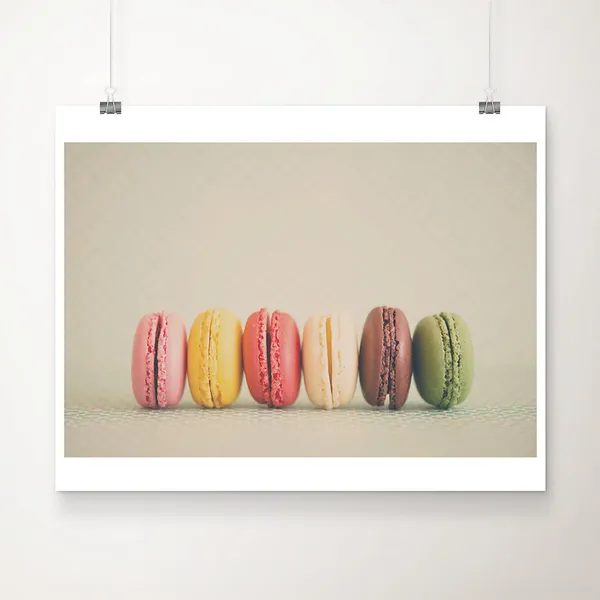 French Macaron Art Print, Paris Kitchen Decor