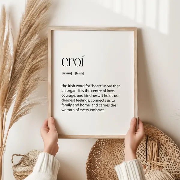 Cro Irish Word Print, Celtic Gift Art Print