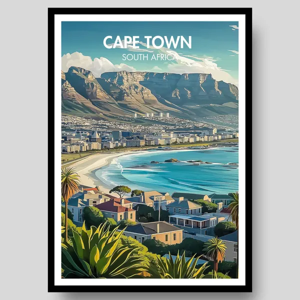 Cape Town Poster, South Africa Travel Poster