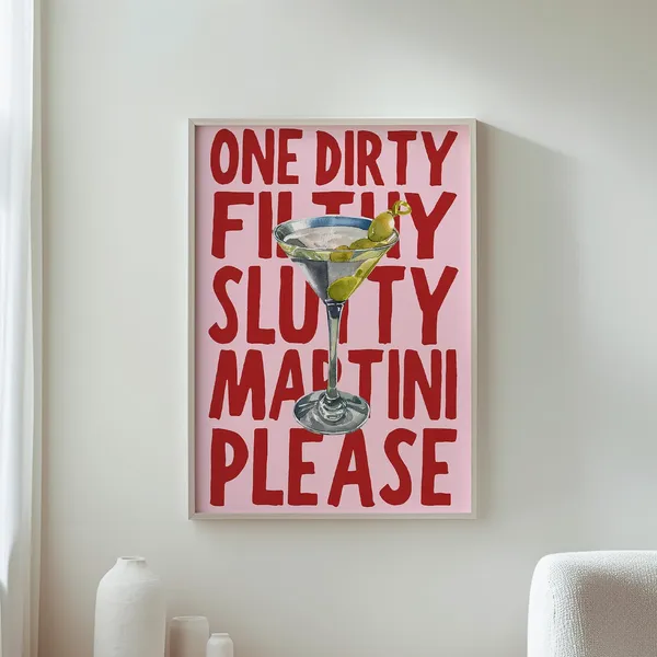 Cocktail Wall Art, Modern Fun Bar Art Print