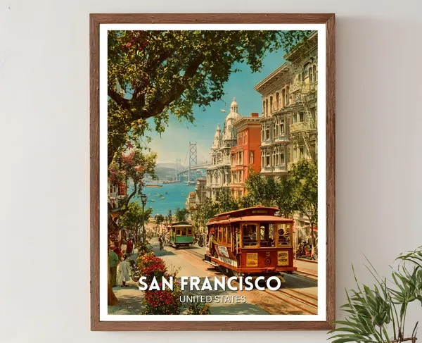 San Francisco Vintage Travel Poster