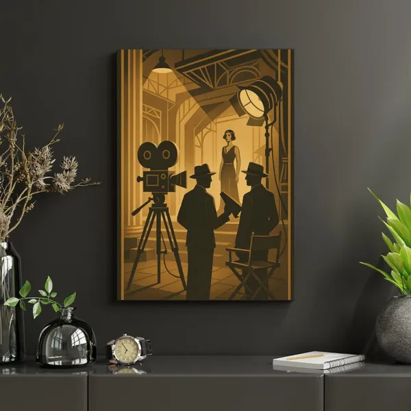1920s Movie Set Vintage Film Scene Art Print