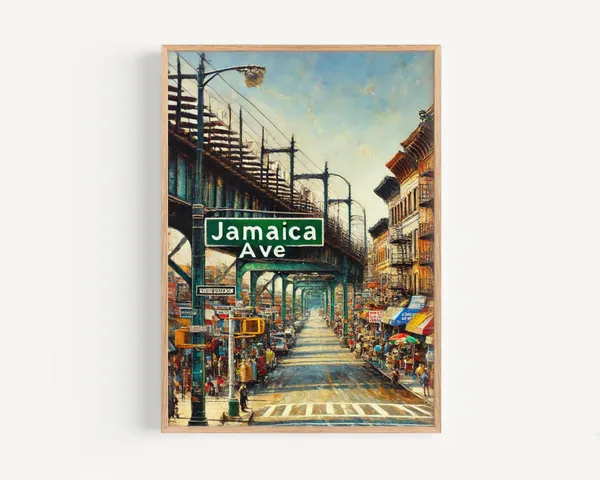Jamaica Avenue Queens NYC Street Sign Art Print