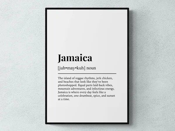 Jamaica Funny Definition Caribbean Gift Art Print