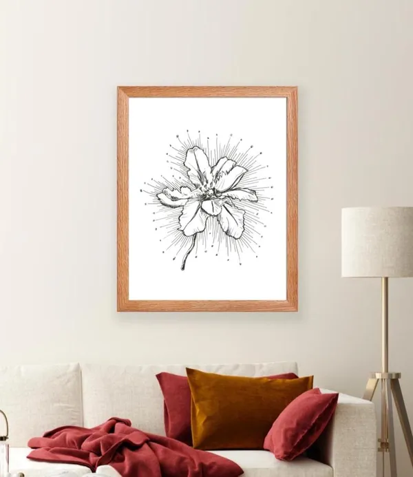 Tulip Botanical Art Print, Modern Scandi Decor