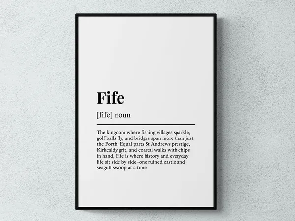 Fife Funny Definition Scotland Travel Poster