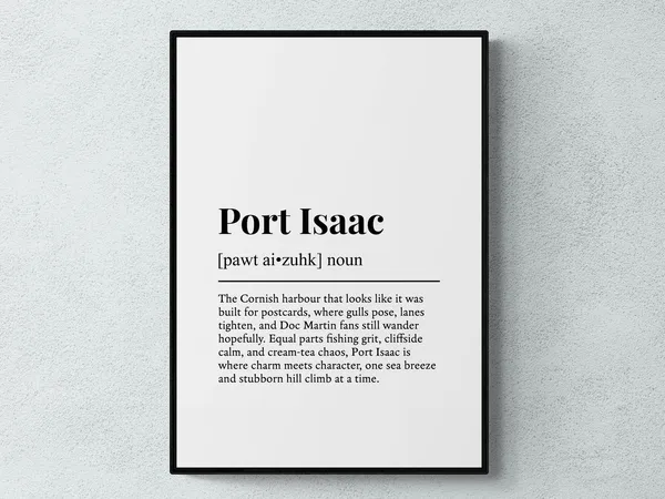Port Isaac Funny Definition Cornwall Gift Art Print