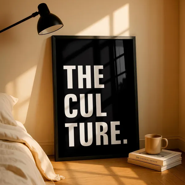 Culture Poster, Black Typography Art Print