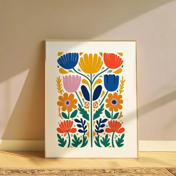 Matisse Style Floral Botanical Art Print