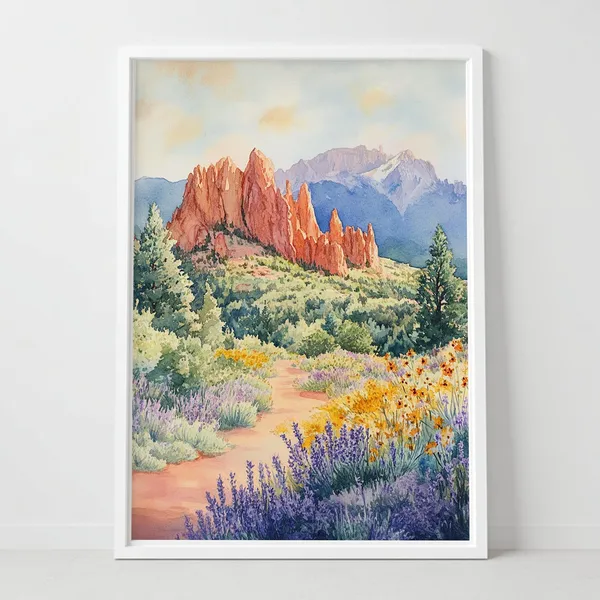 Garden Of The Gods Colorado Travel Poster
