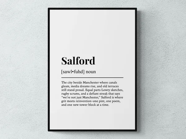 Salford Funny Definition Greater Manchester Art Print