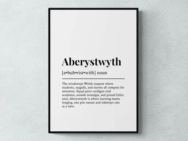 Aberystwyth Funny Definition Wall Art Print