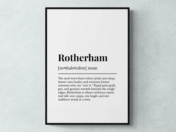 Rotherham Funny Definition Yorkshire Gift Art Print