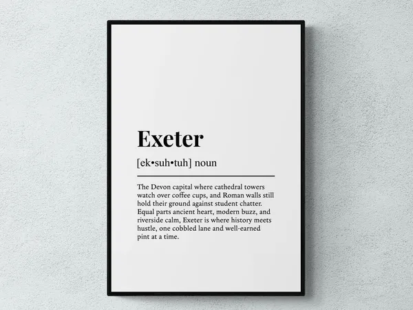 Exeter Funny Definition Devon Art Print