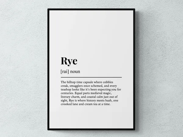Rye Funny Definition East Sussex Art Print