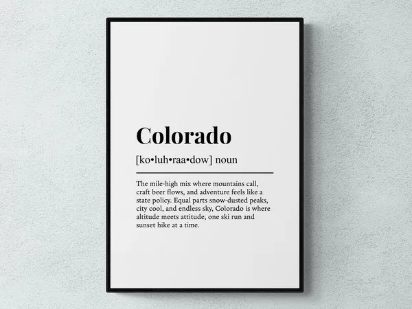 Colorado Funny Definition USA Gift Art Print