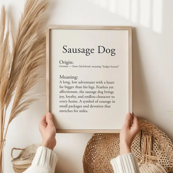 Dachshund Funny Holiday Definition Art Print