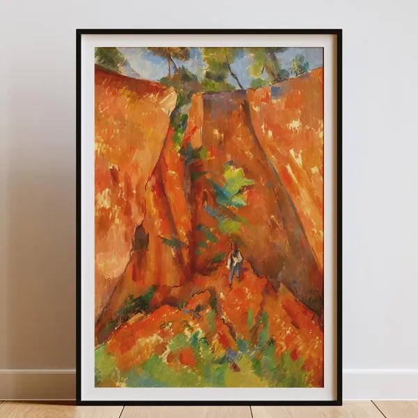 In The Bibmus Quarry Paul Cezanne Vintage Art Print