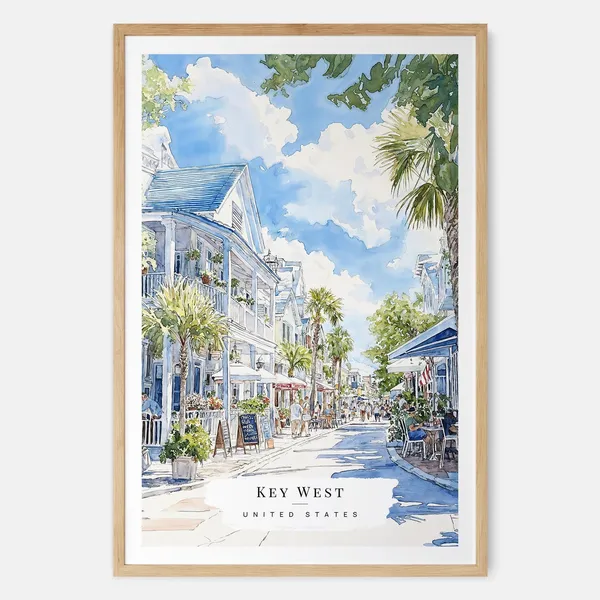 Key West Florida Watercolor Art Print