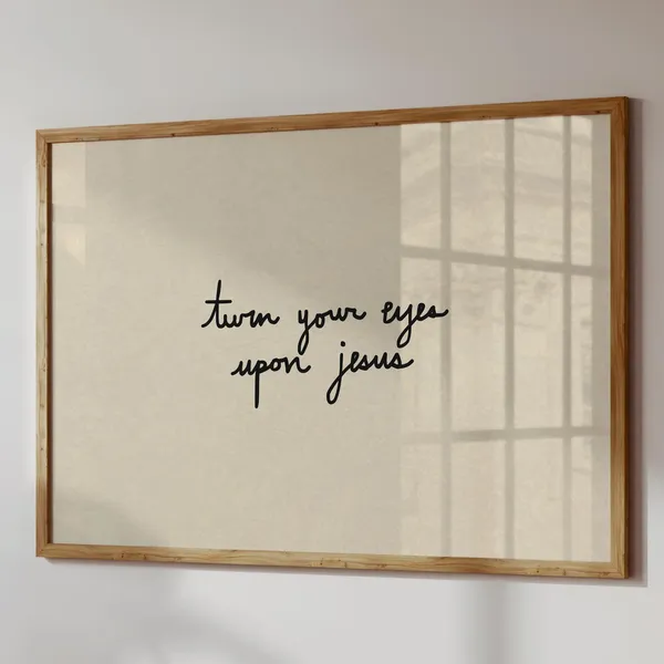 Minimalist Jesus Typography Art Print