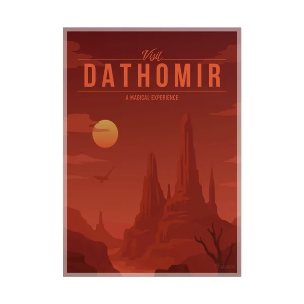Dathomir Galactic Travel Poster, Sci-Fi Art Print