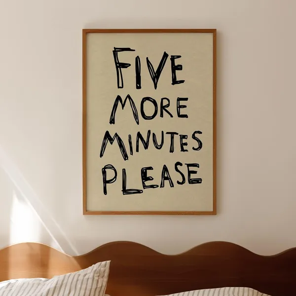 Funny Sleeping Quote Art Print, Trendy Bedroom Decor