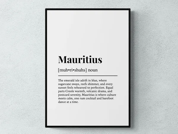 Mauritius Funny Definition Africa Gift Art Print