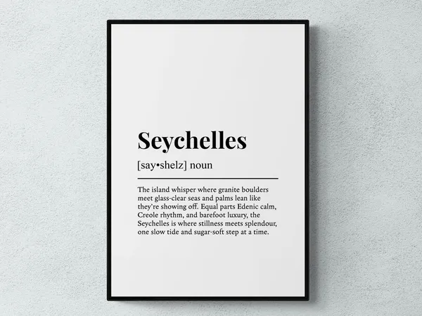 Seychelles Funny Definition Africa Art Print