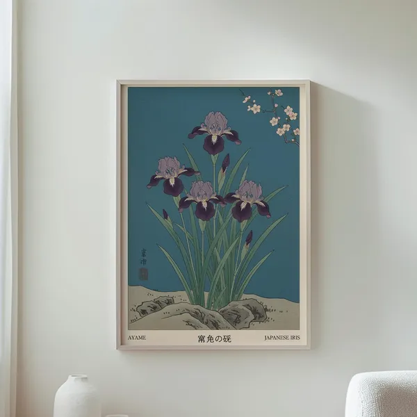 Vintage Botanical Print, Floral Retro Nature Decor