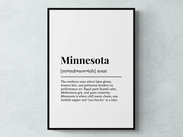 Minnesota Funny Definition USA Gift Art Print