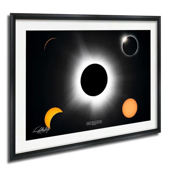 Total Solar Eclipse 2024 Phases and Alignment Art Print
