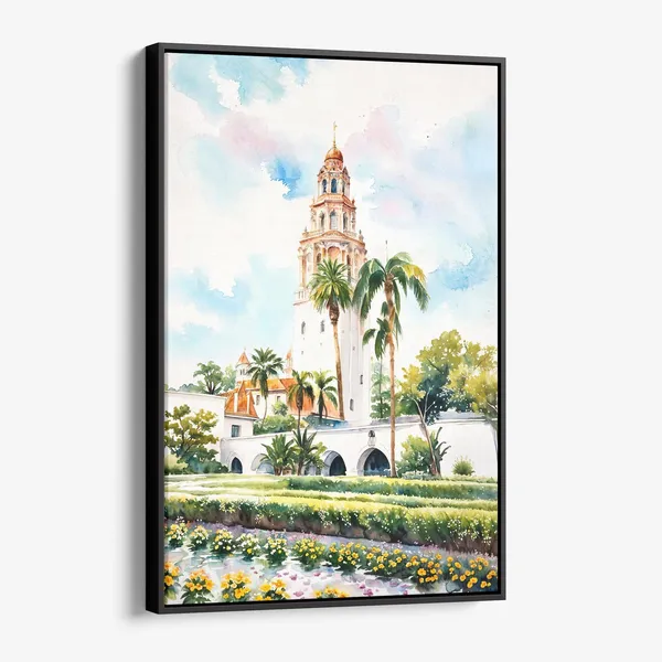 Balboa Park Tower Watercolor Art Print