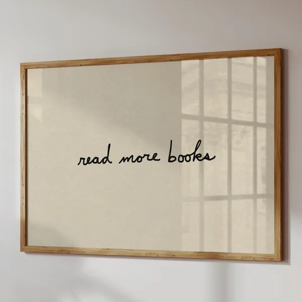 Read More Books Handdrawn Typography Art Print