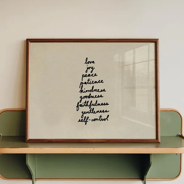 Fruit Of The Spirit Handdrawn Typography Poster