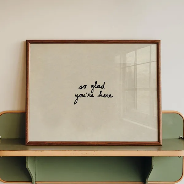 So Glad Youre Here Entryway Wall Art Print