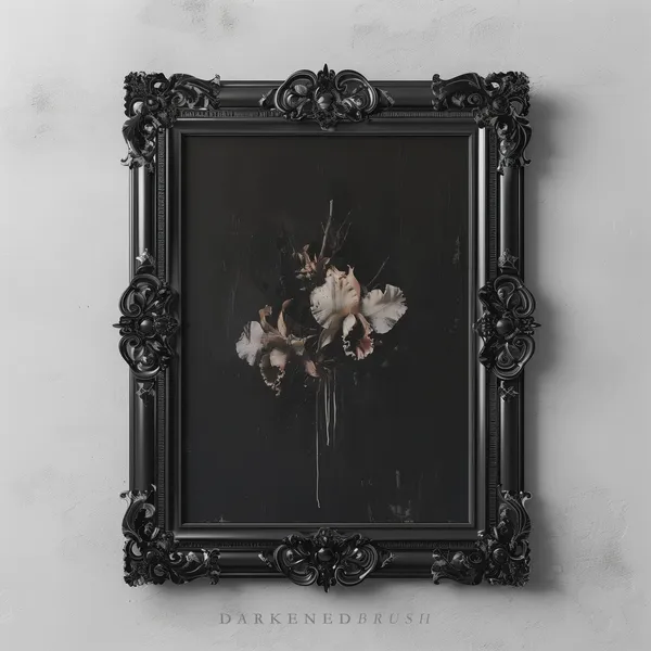 Dark Orchids Vintage Botanical Art Print