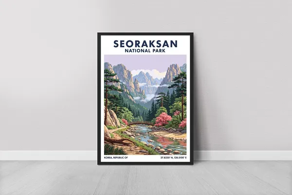 Seoraksan National Park Korean Landscape Art Print