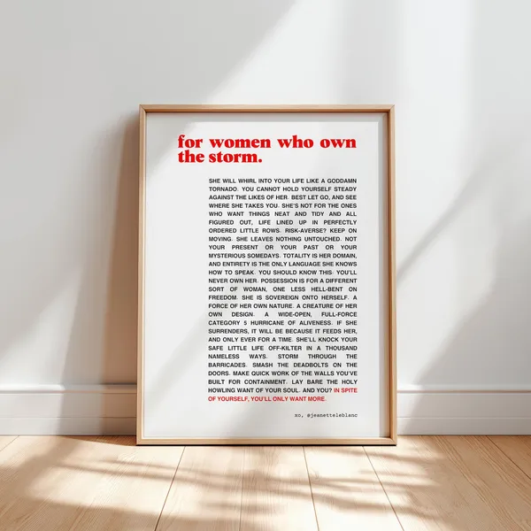 Fierce Feminine Power Poster, Empowering Wall Art